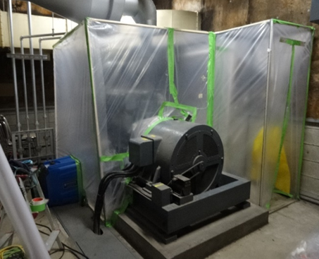既設機械設備アスベスト除去作業