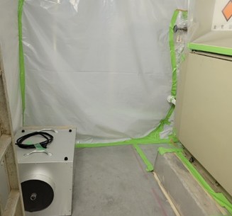 既設発電設備アスベスト除去 養生作業