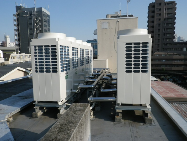 室外機設置作業及び配管工事