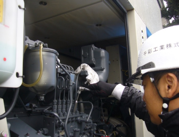 非常用発電設備メンテナンス作業